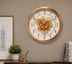 Rose gold mechanical wall clock