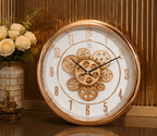 Rose gold mechanical wall clock