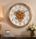 Rose gold mechanical wall clock