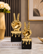 Golden Victory Hand Decorative Statue