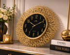 Luxury Gold Sunburst Wall Clock