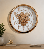 Rose gold mechanical wall clock
