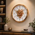 Rose gold mechanical wall clock