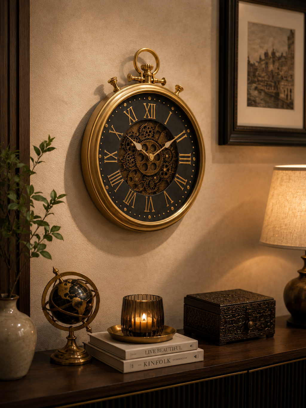 Antique-style wall clock