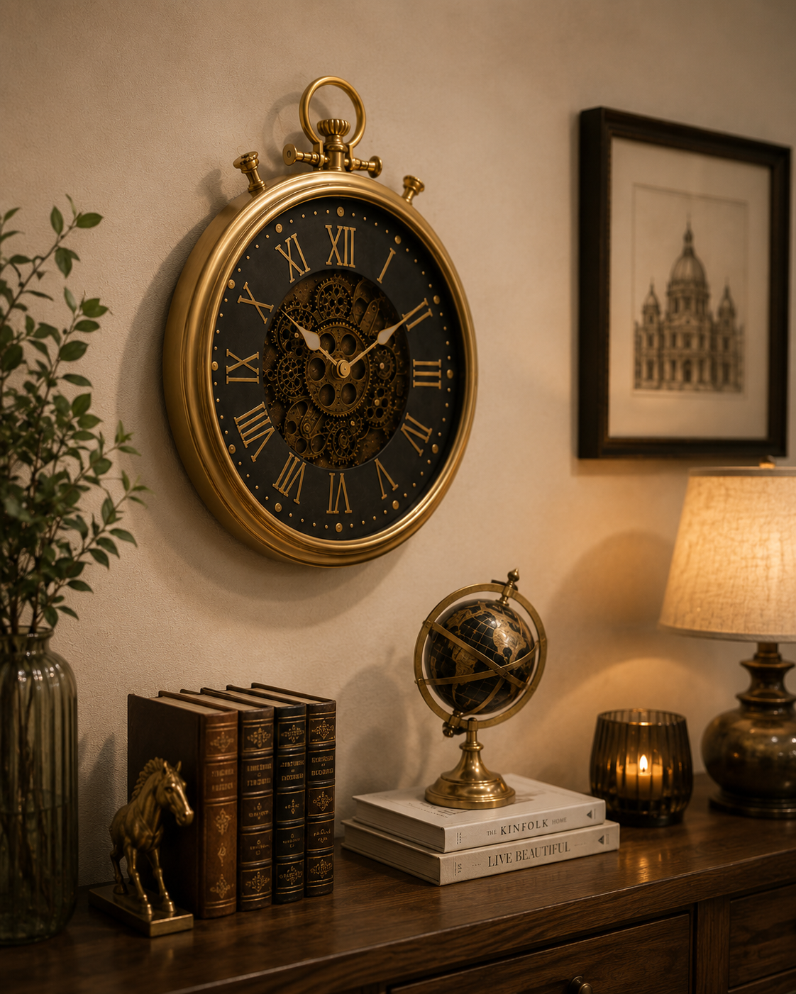 Antique-style wall clock