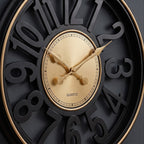 Luxury Black & Gold Wall Clock – Modern 3D Oversized Number Decorative Clock