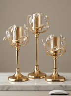 Candleholders Candlestick Holders Crystal,Light Luxury Retro Romantic Dining Table Candlestick Decorations, Home Candlelight Dinner Candelabras