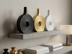 Nordic Decor Circular Hollow Rustic Modern Ceramic Vase Whirlpool Round Ring Vase