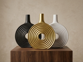 Nordic Decor Circular Hollow Rustic Modern Ceramic Vase Whirlpool Round Ring Vase