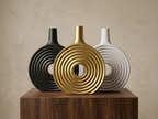 Nordic Decor Circular Hollow Rustic Modern Ceramic Vase Whirlpool Round Ring Vase