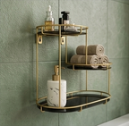 3 Layer Marble Cosmetic Makeup Organizer Rack