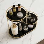 3 Layer Marble Cosmetic Makeup Organizer Rack