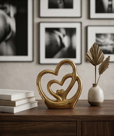 Gold-finished sculpture