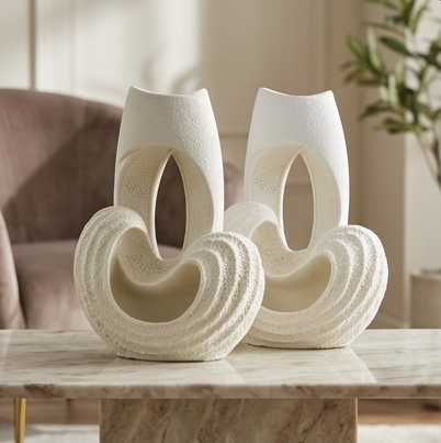 Decorahaus Unity Flow abstract speckled decorative vases