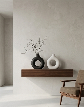 Sawoake doughnut ceramic vases