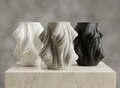 Wavin Wave Design Ceramic Flower Vase for Living Room & Table Deco