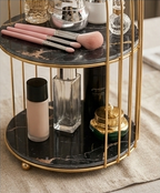 Luxury Waterproof Metal Birdcage Organizer for Bathroom Vanity