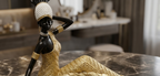 African woman statue with a storage tray
