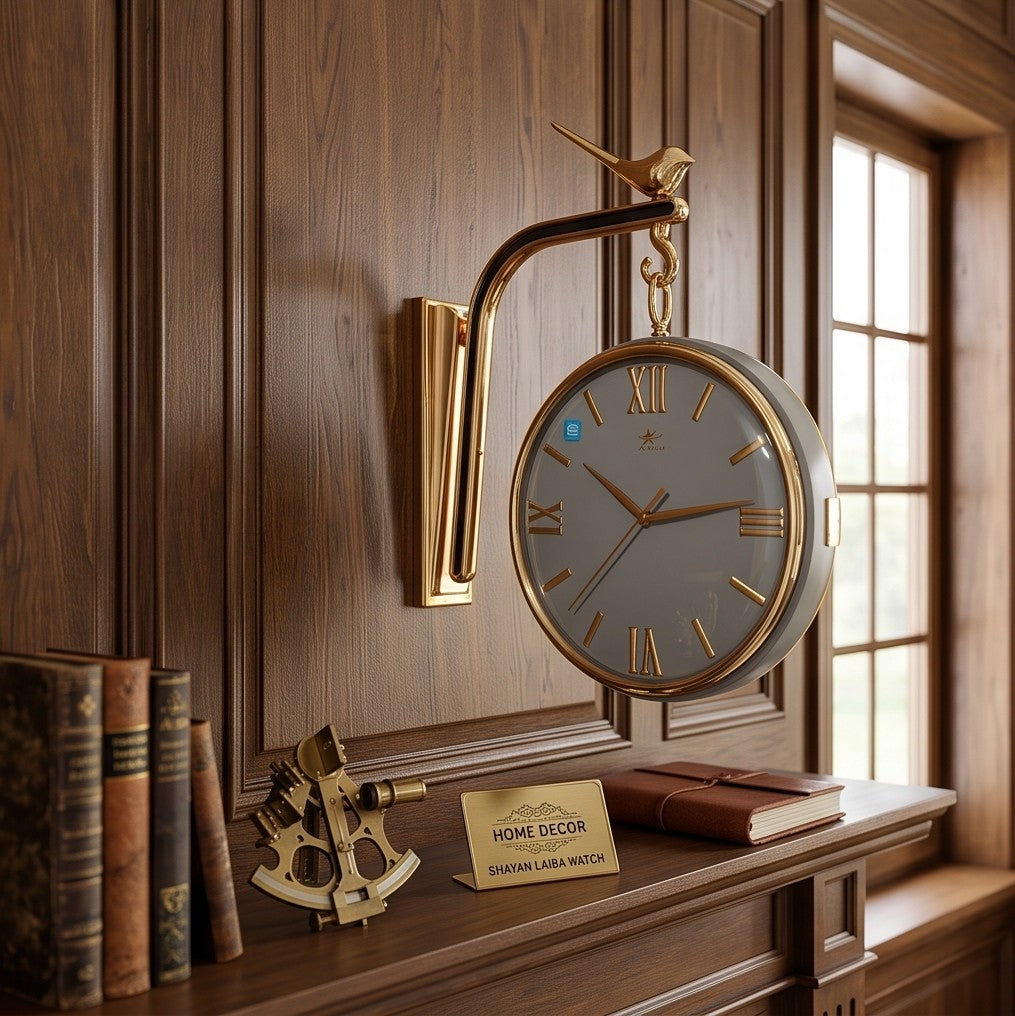 Modern Luxury Wall Clock With Bird Design | Elegant Home Decor Clock