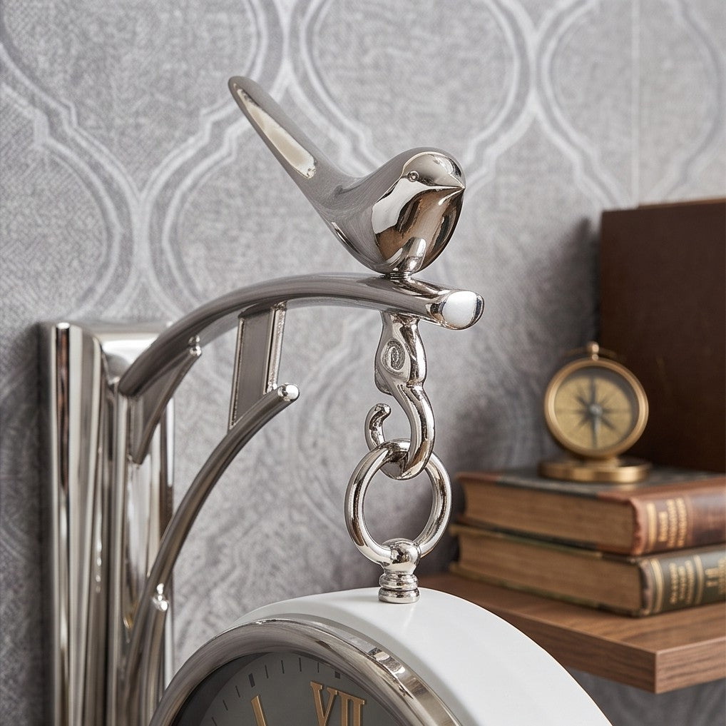 Modern Luxury Wall Clock With Bird Design | Elegant Home Decor Clock
