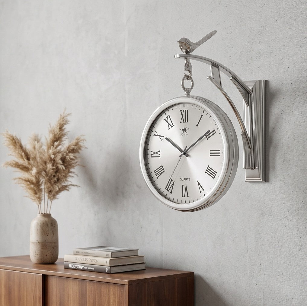Modern Luxury Wall Clock With Bird Design | Elegant Home Decor Clock