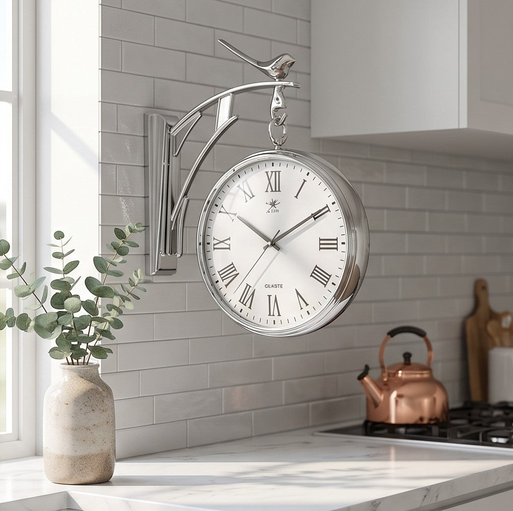 Modern Luxury Wall Clock With Bird Design | Elegant Home Decor Clock