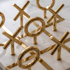 Luxury Golden Tic Tac Toe Decor Set