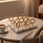 Luxury Golden Tic Tac Toe Decor Set