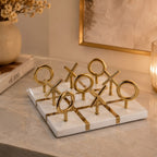 Luxury Golden Tic Tac Toe Decor Set