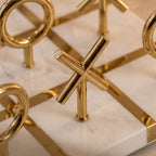 Luxury Golden Tic Tac Toe Decor Set