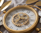 Luxury Gold Floral Wall Clock | Modern Silent Decorative Metal Wall Clock