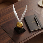 Golden Ascension Wings Sculpture – Modern Decorative Statue
