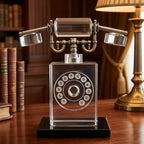 Full Crystal Vintage Telephone Showpiece – Antique Rotary Dial Sculpture