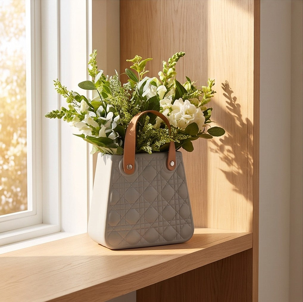 Luxury Handbag Style Decorative Vase