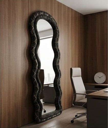 wavy full-length mirror