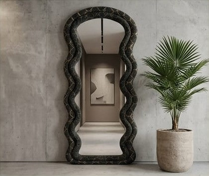 wavy full-length mirror