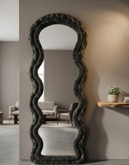 wavy full-length mirror