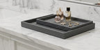 Luxury Textured Serving Tray Set – Premium 2 Pcs Decorative Organizer Trays