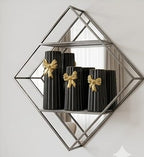 Ceramic, black-striped bow vases