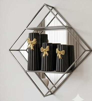 Ceramic, black-striped bow vases
