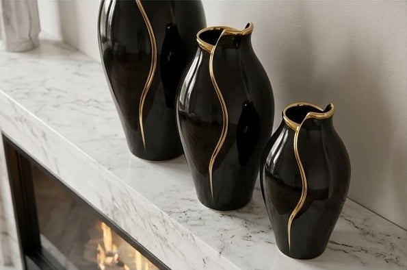 white ceramic vase set