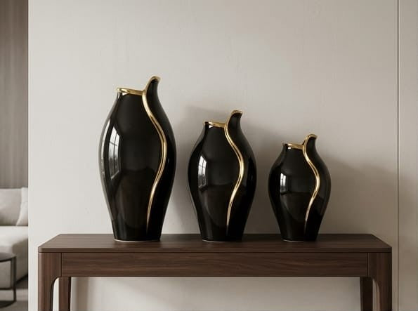 white ceramic vase set
