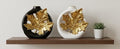 Luxury Golden Maple Leaf Ceramic Vase
