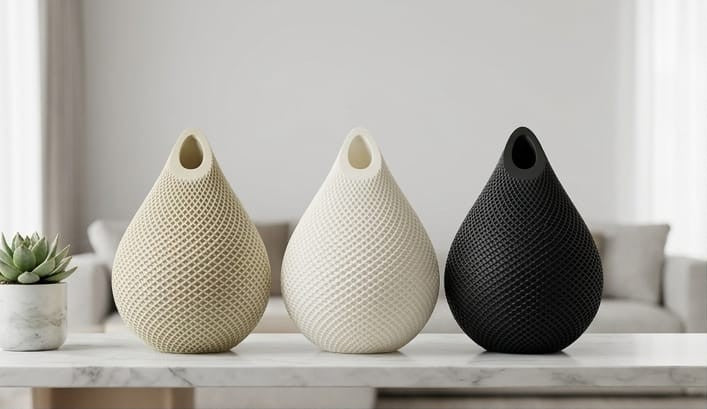 Teardrop-shaped vases