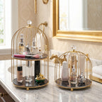 Luxury Waterproof Metal Birdcage Organizer for Bathroom Vanity
