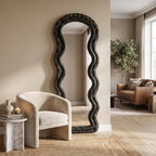 Wavy full length mirror