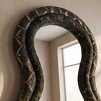 Wavy full length mirror