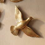 Six-piece set of golden flying birds
