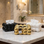 CERAMIC BUBBLE DESIGN TISSUE BOX HOLDER – LUXURY VILLA TABLETOP DECOR