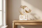 Timeless Golden Cube Calendar Decor